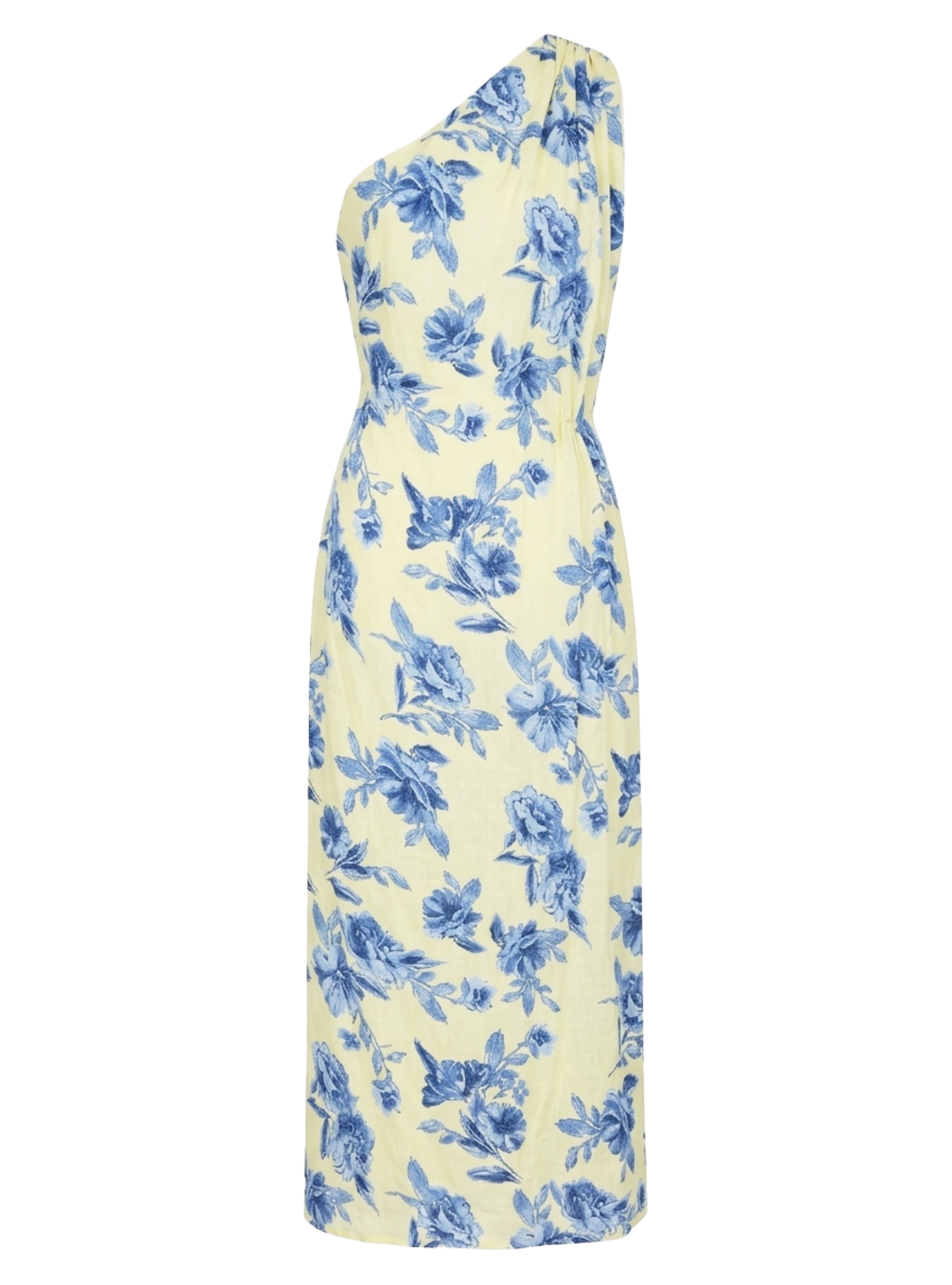 ORAYA DRESS VOILE FLEURI JAUNE