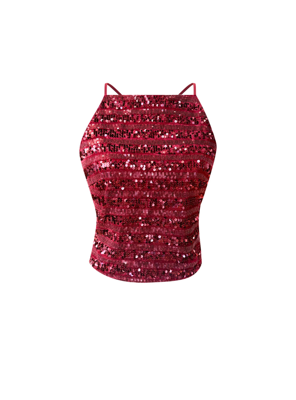 SOLEA TOP PAILLETTE RED