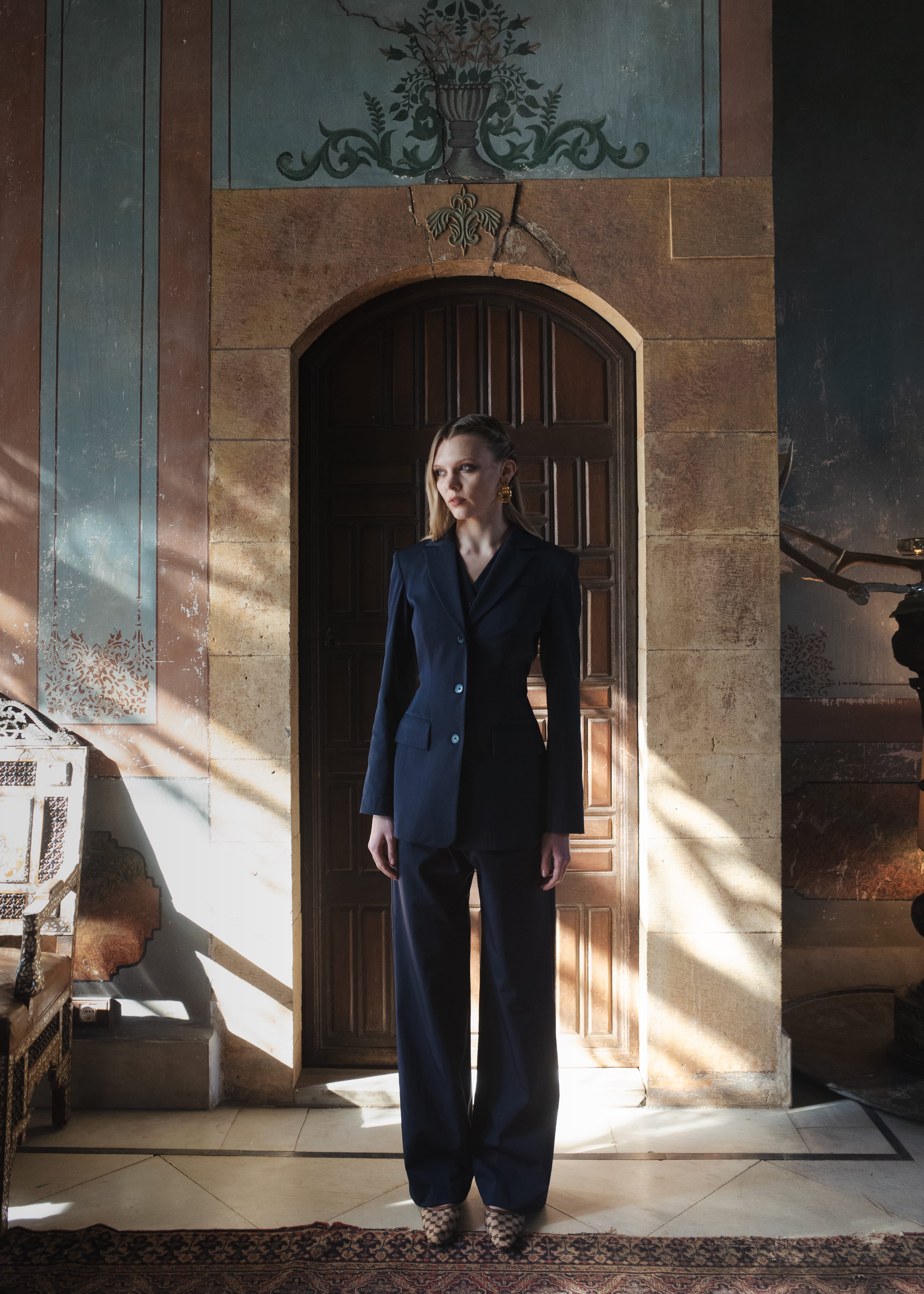 BEIRUT BLAZER GABARDINE NAVY BLUE