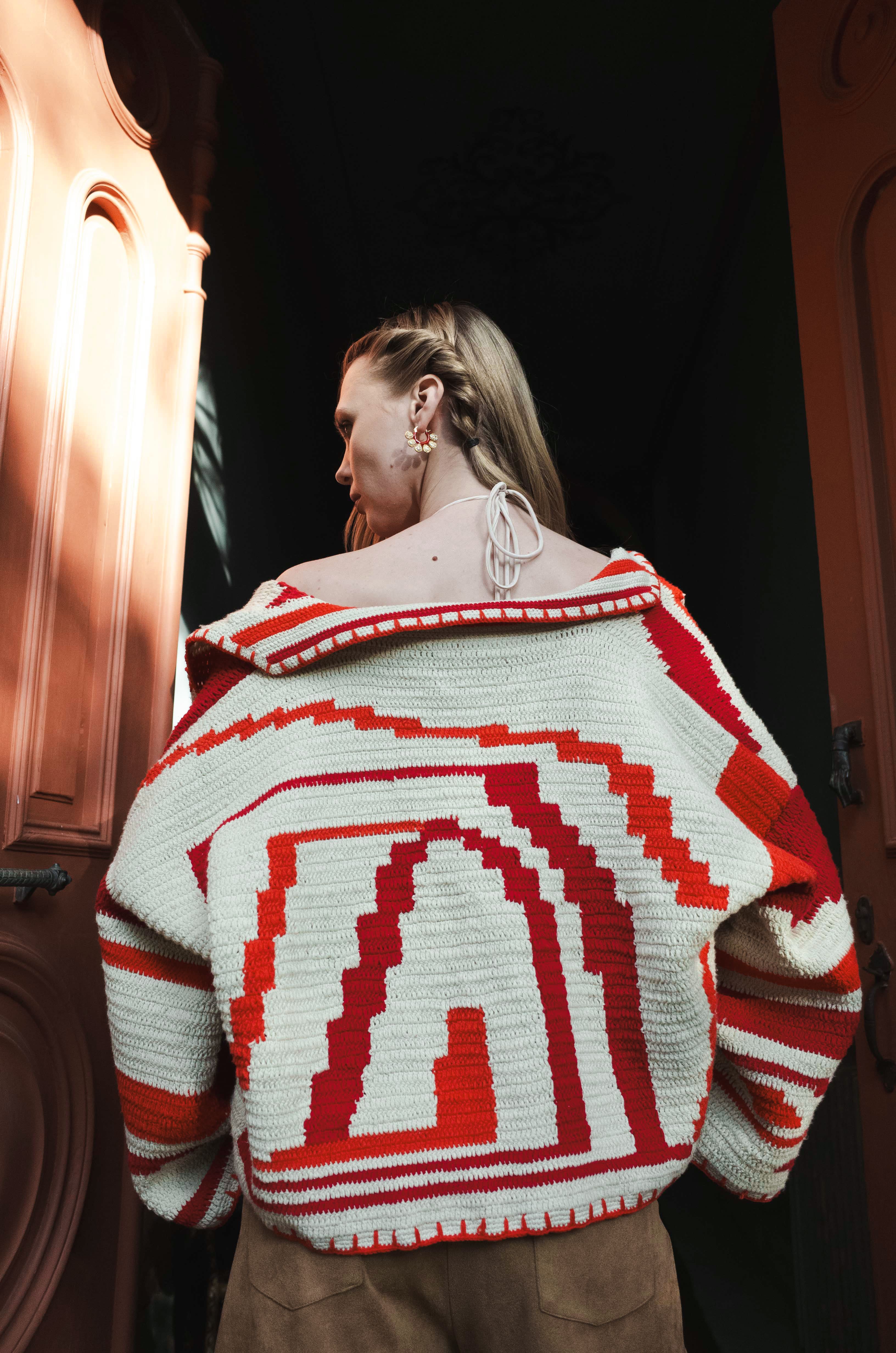 KIONA JACKET BEIGE/RED OS