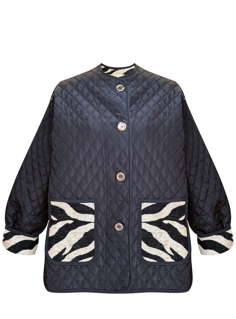 ROMAN JACKET JACQUARD ZEBRA BLACK/WHITE
