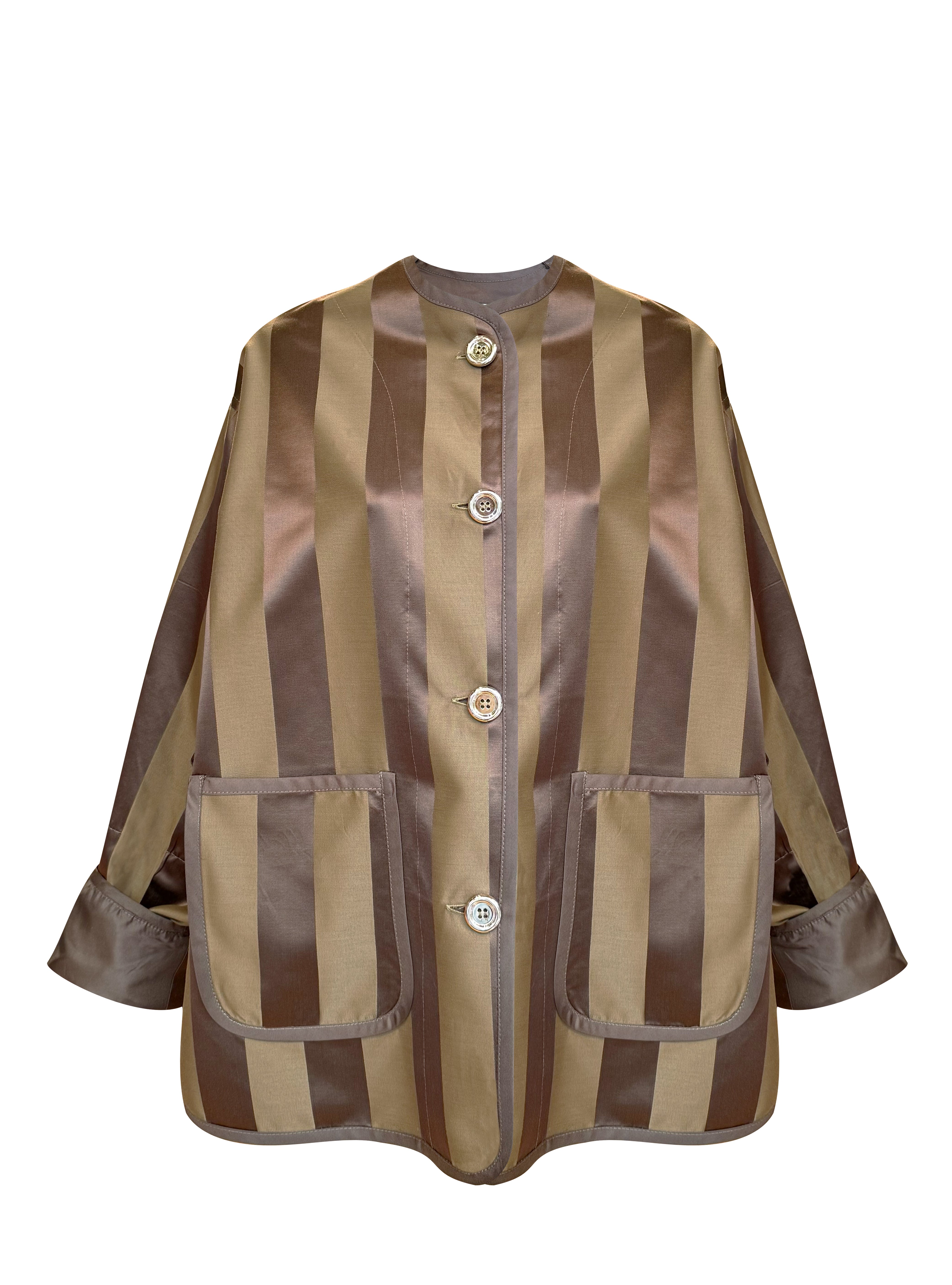 ROMAN JACKET KAKI STRIPED