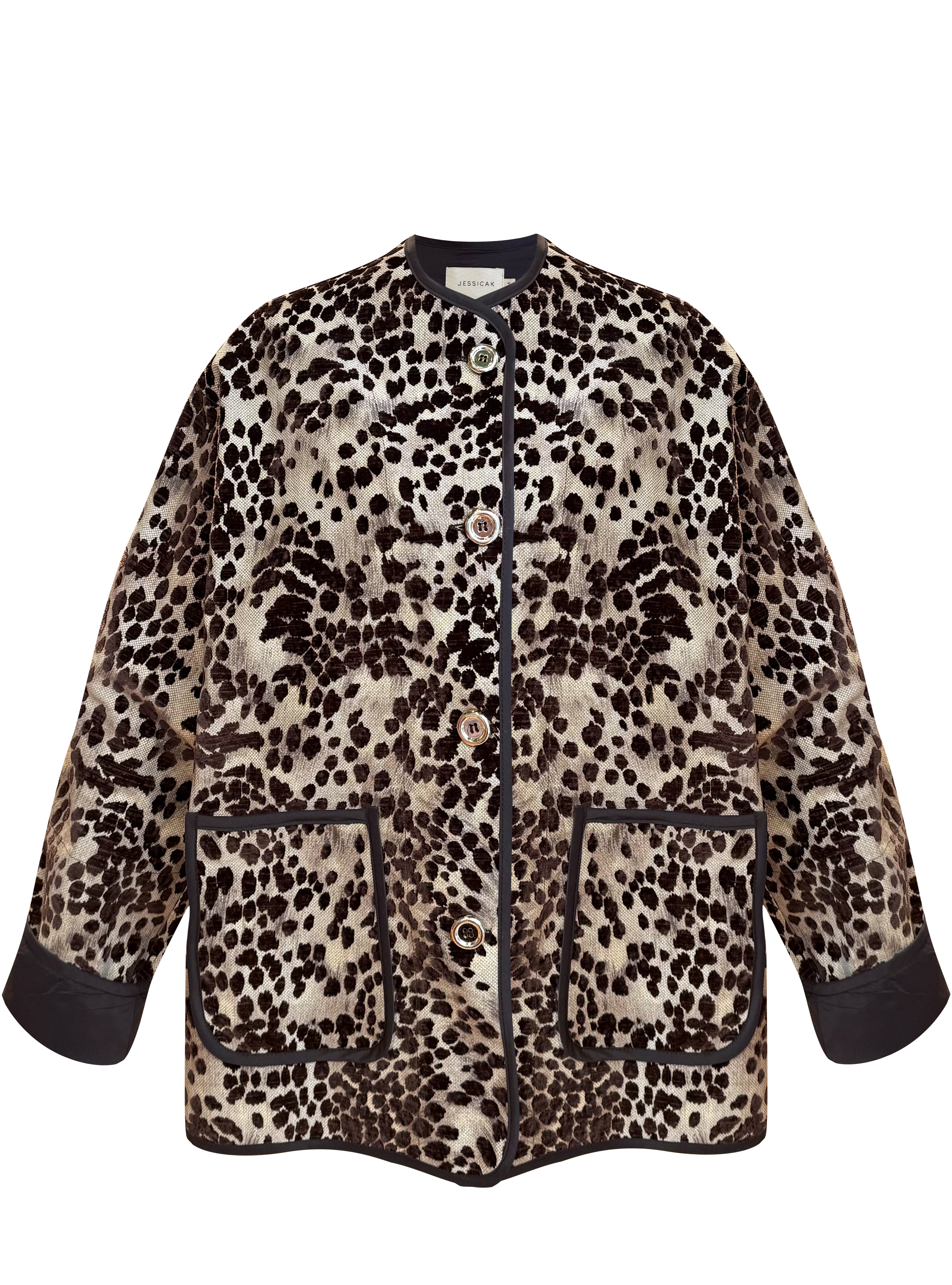 ROMAN JACKET TWEED LEOPARD PRINT