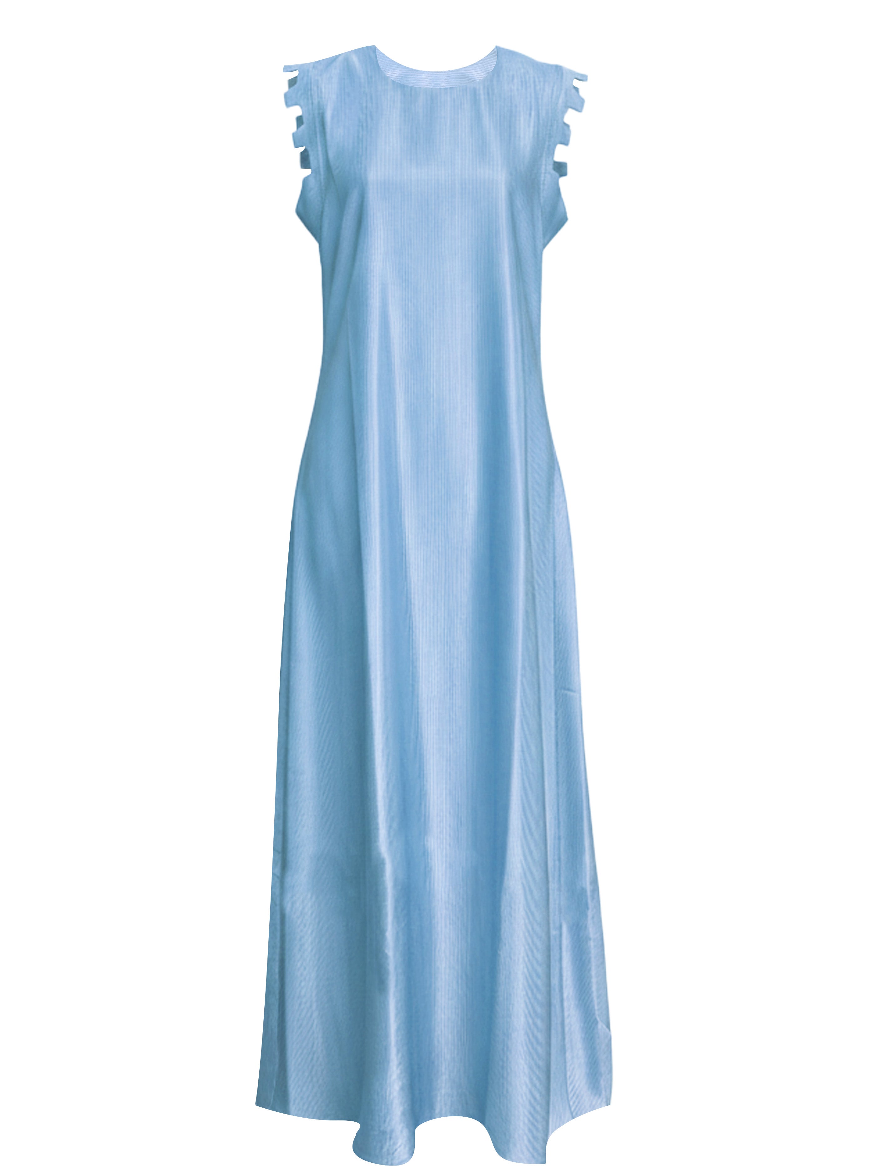 ROMY DRESS SILK STRIPED BLUE