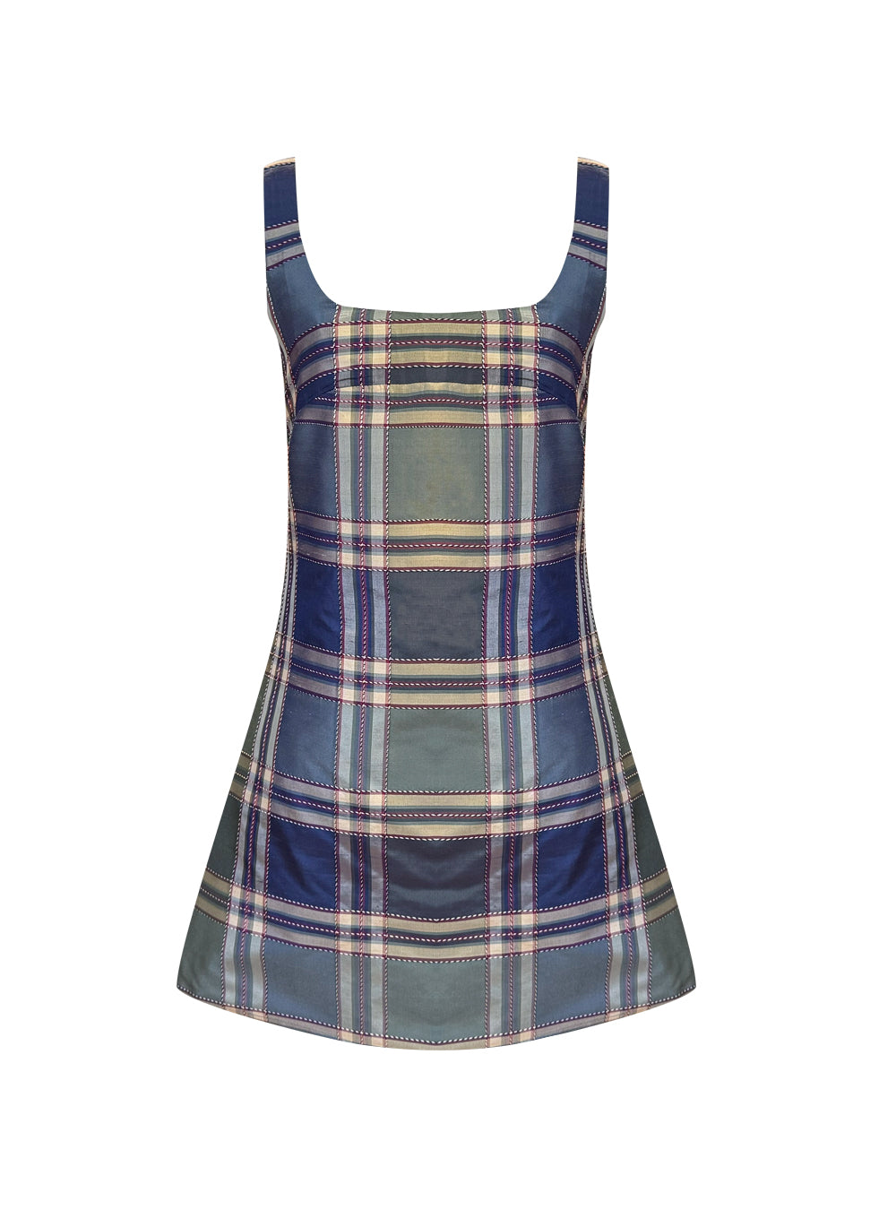 SENA DRESS TAFFETA CARREAUX