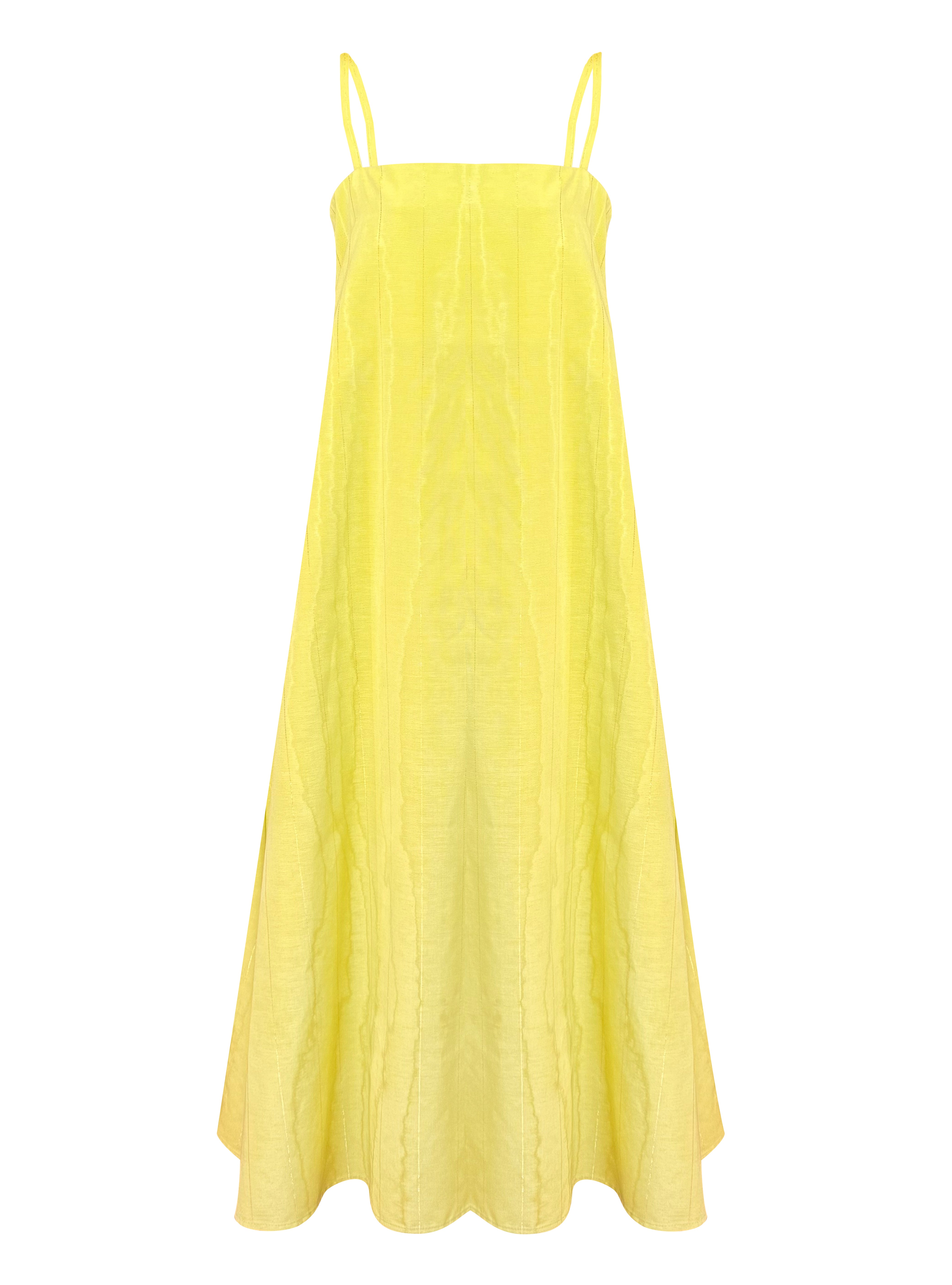 SIRENA DRESS TAFFETA LIME STRIPED