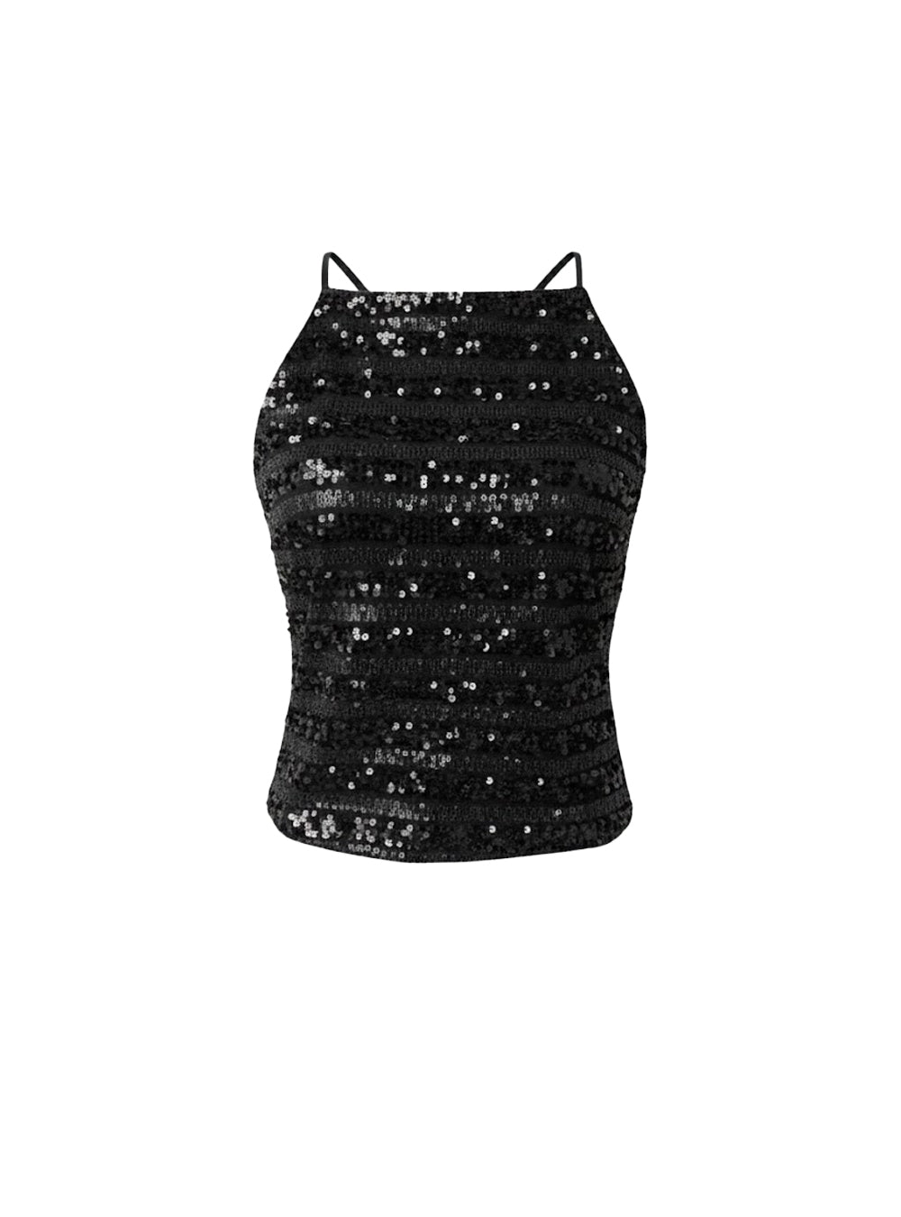 SOLEA TOP PAILLETTE BLACK