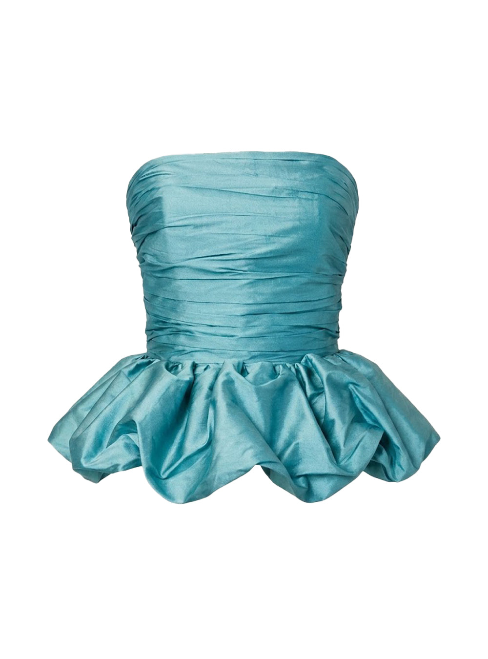 THEA TOP TAFFETA BLUE