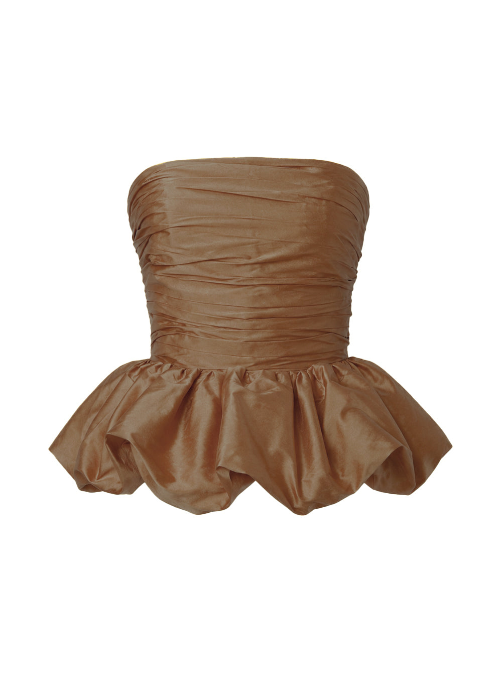 THEA TOP TAFFETA BRONZE