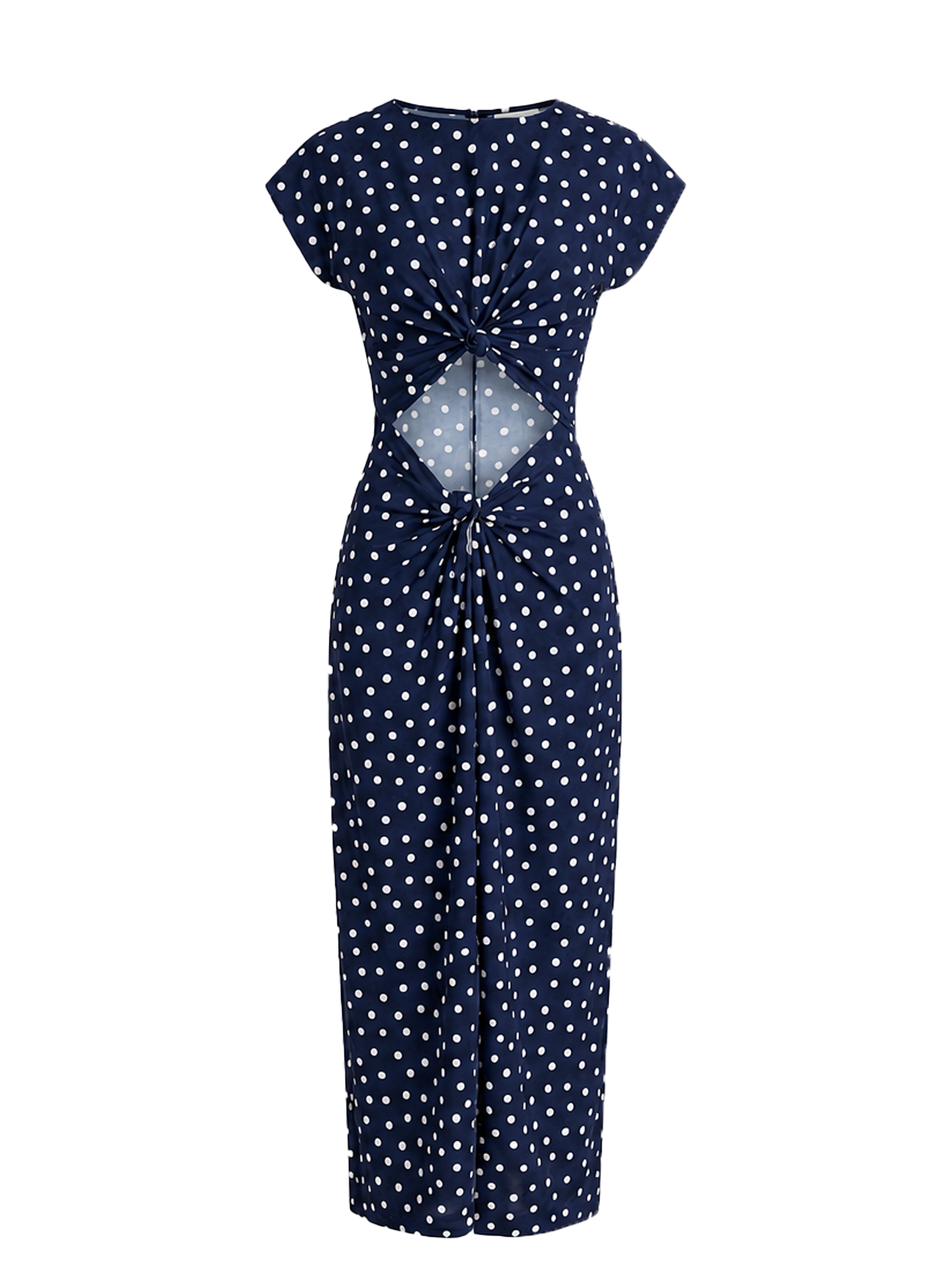 TORSA DRESS NAVY POLKADOT