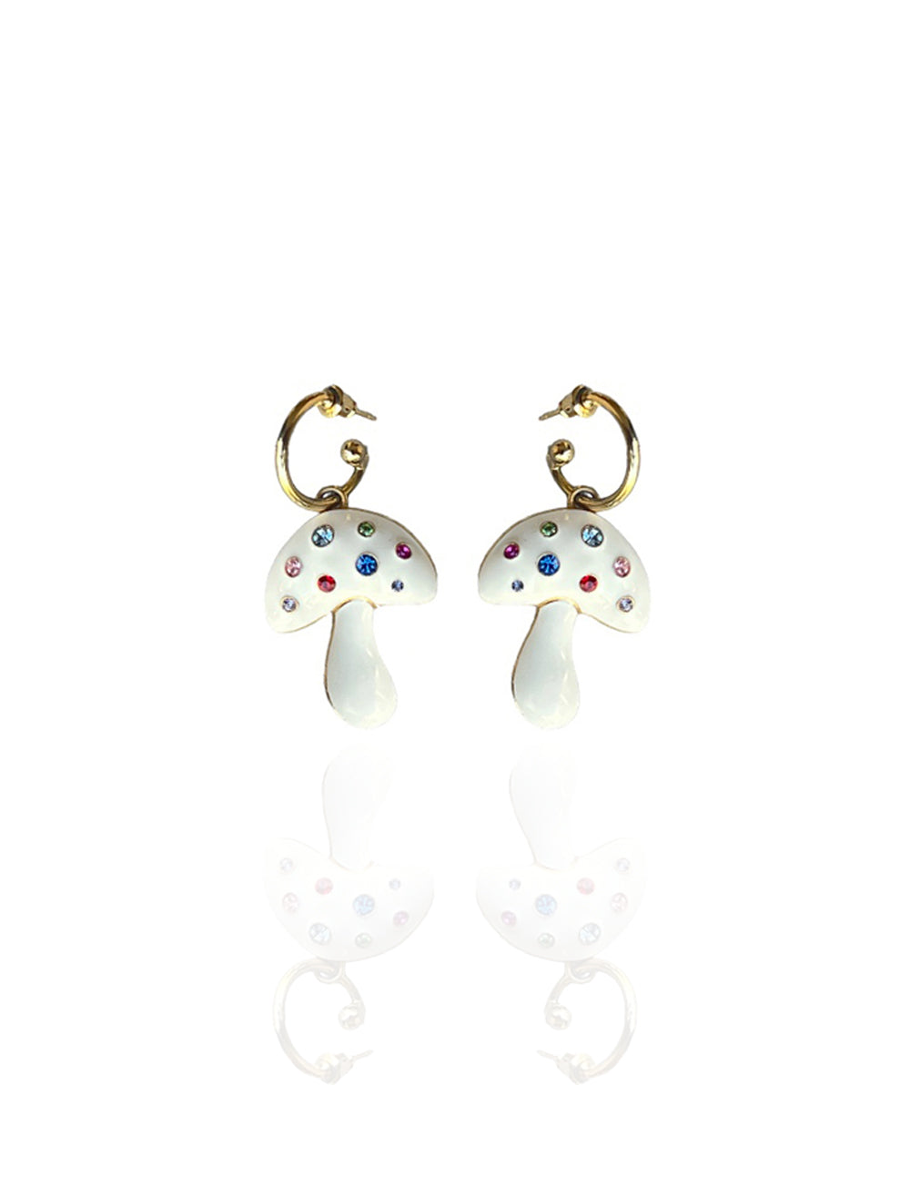 TRUMPET EARRINGS WHITE MULTICOLOR