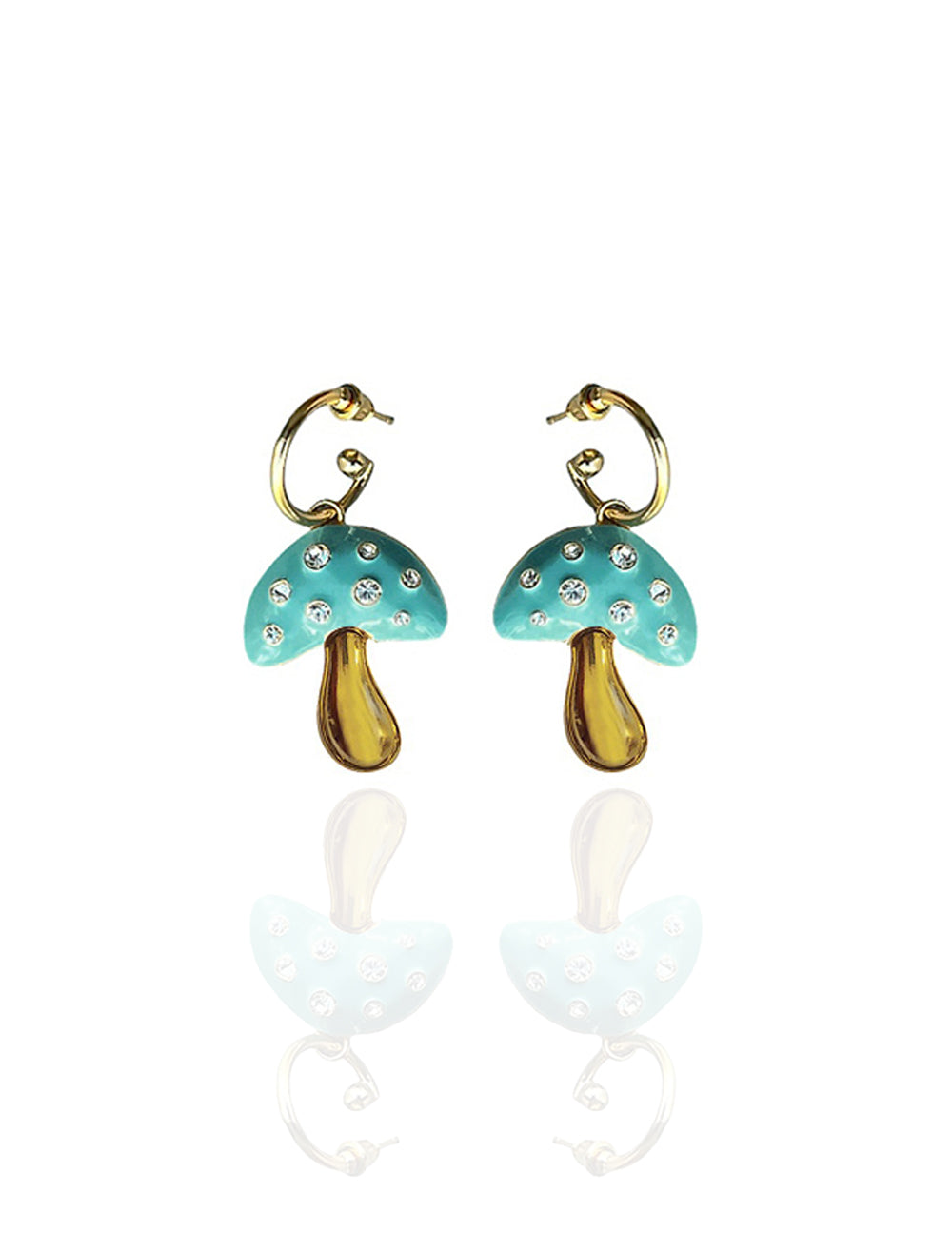 TRUMPET EARRINGS AQUA