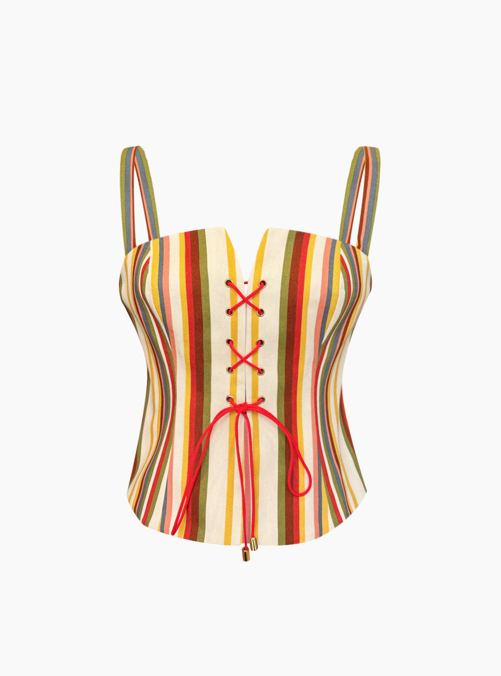 VALERIA CORSET LIN RAYE MULTICOLOR