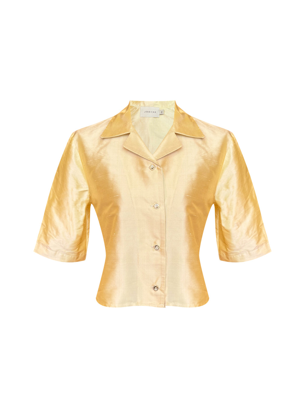 VARA SHIRT TAFFETA YELLOW GOLD