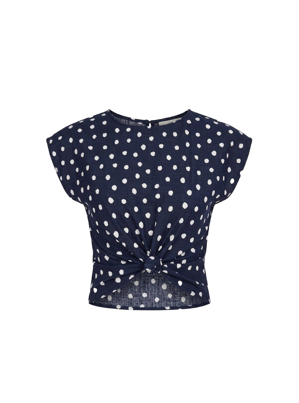 VEL TOP NAVY POLKADOT
