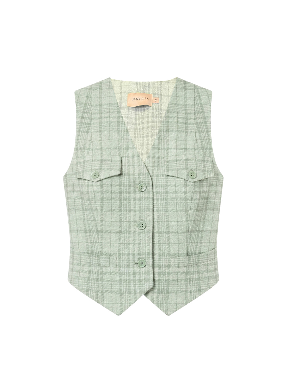 VESPER GILET CARREAUX MINT