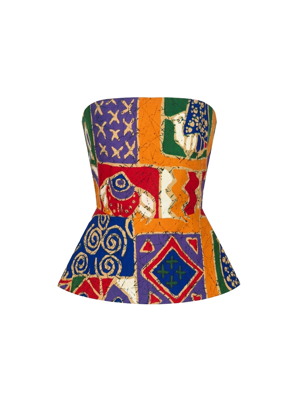 VEYA CORSET LIN IMPRIME AFRICAN