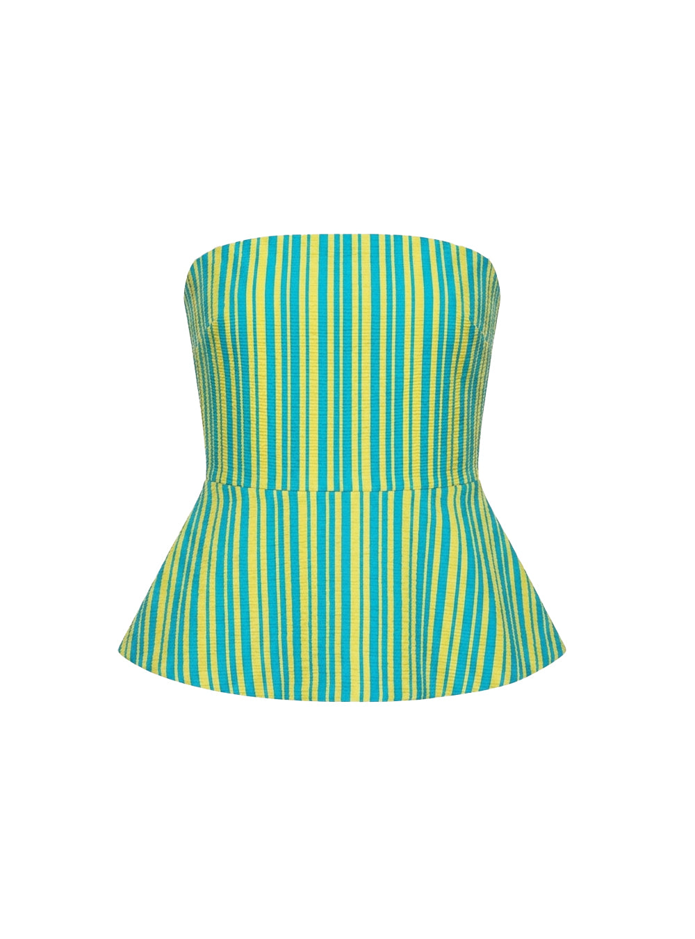 VEYA CORSET ELECTRIC BLUE STRIPED