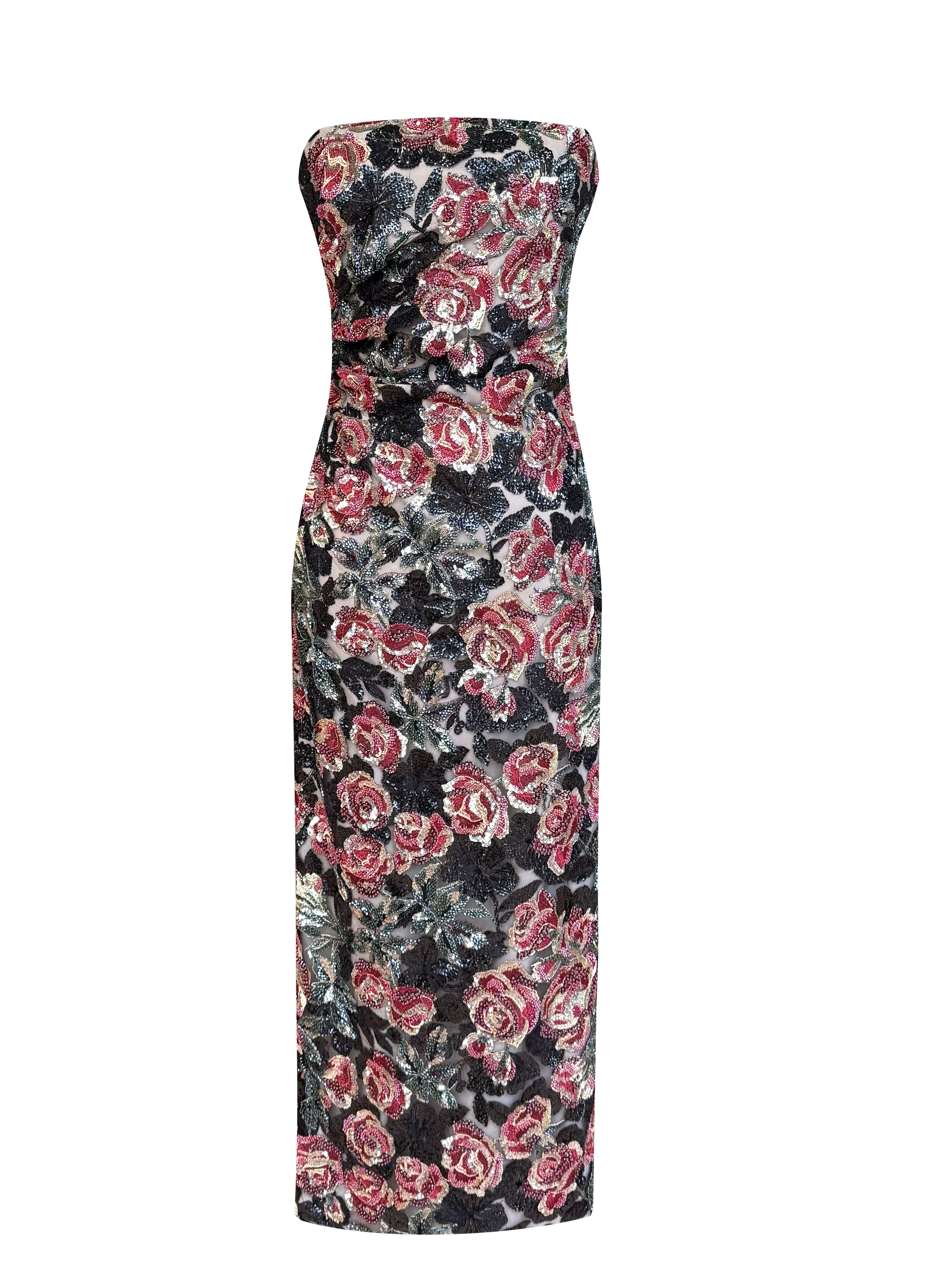 VIREL DRESS PAILLETTES FLEURI