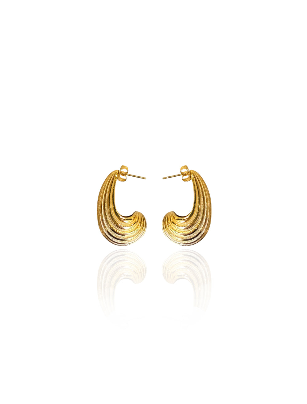 WAVE DROP EARRINGS GOLD