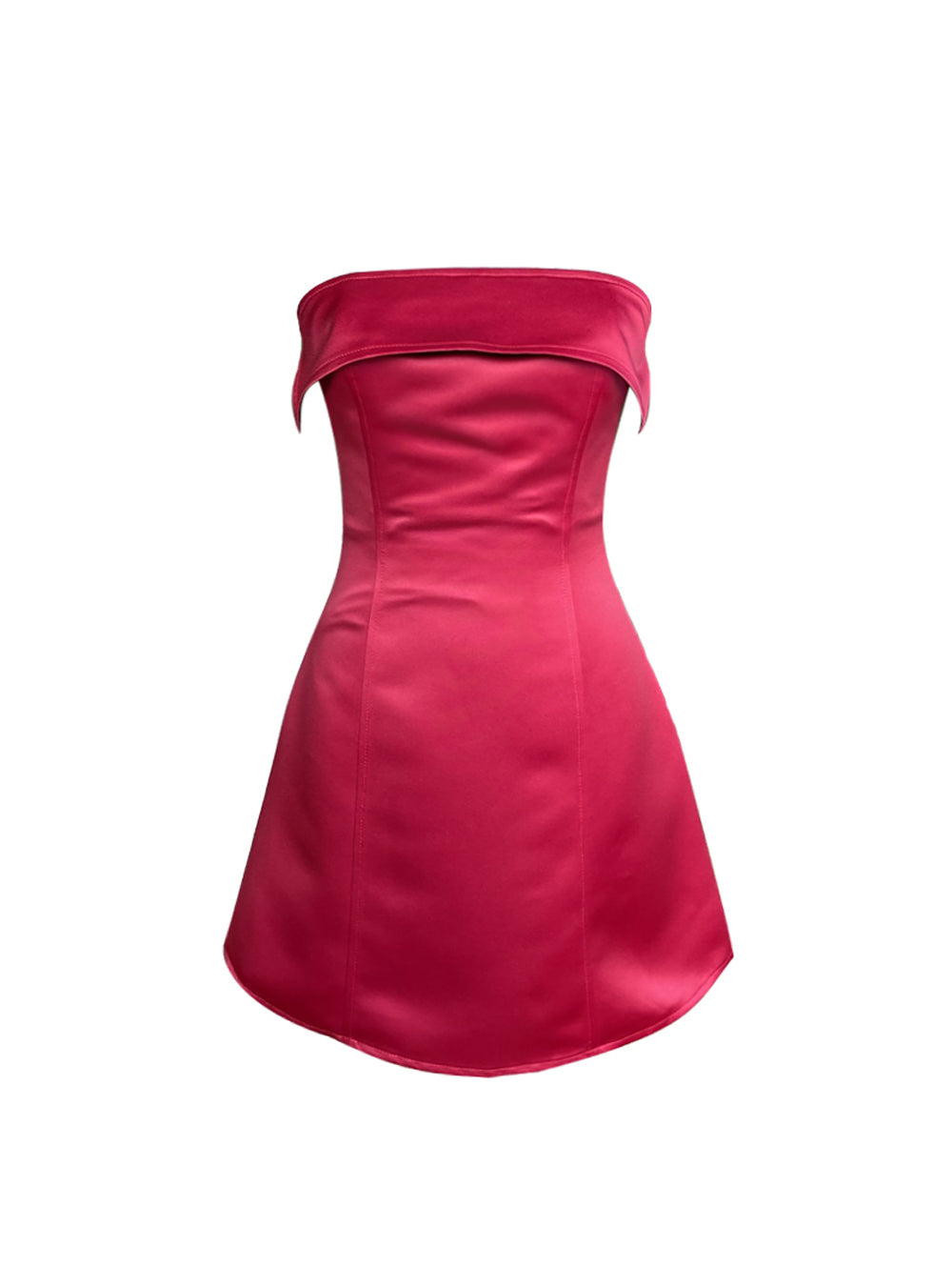 ZENDAYA DRESS VANILLA SATIN RED