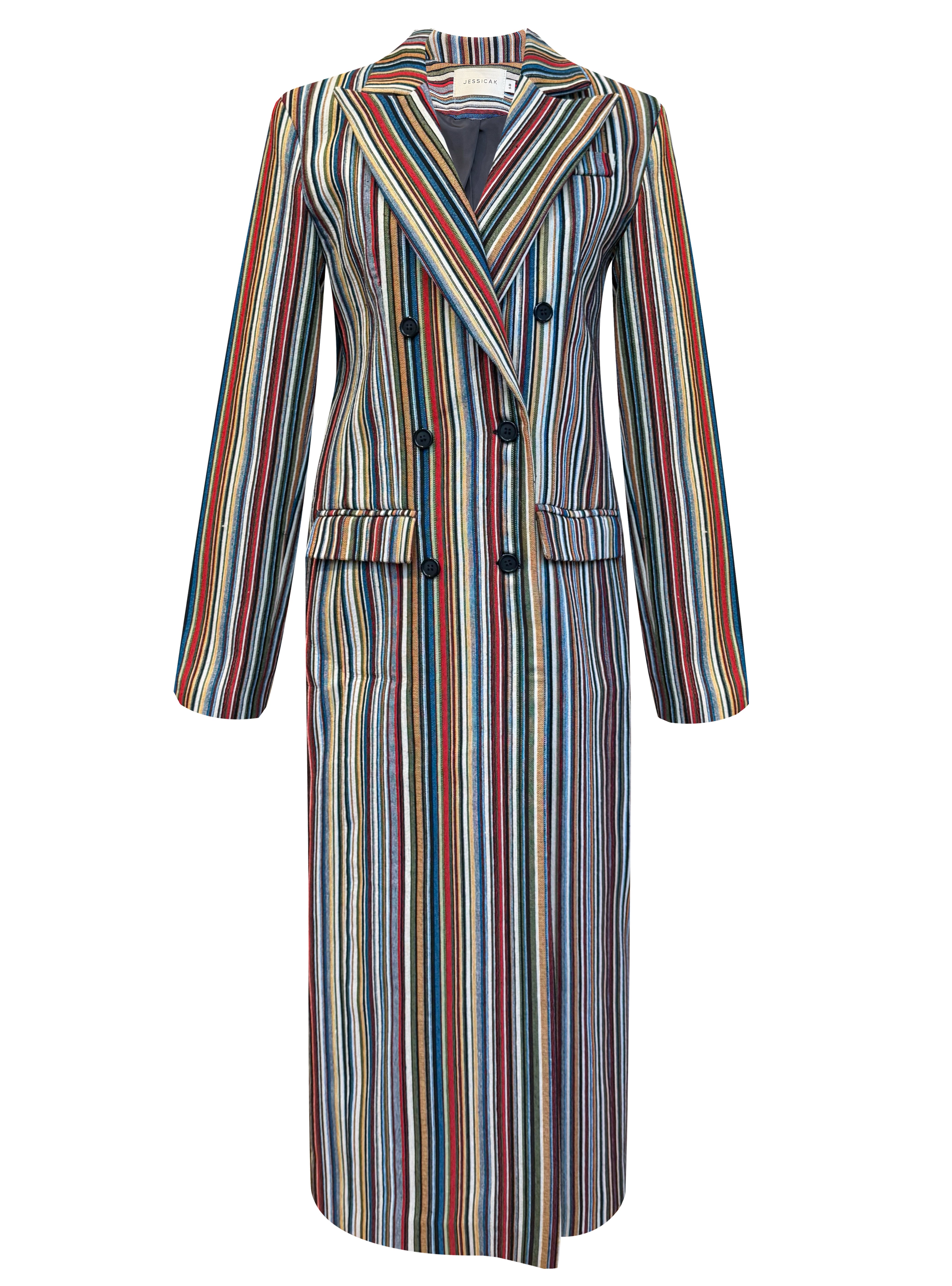 ZIMRAN COAT STRIPED MULTICOLOR