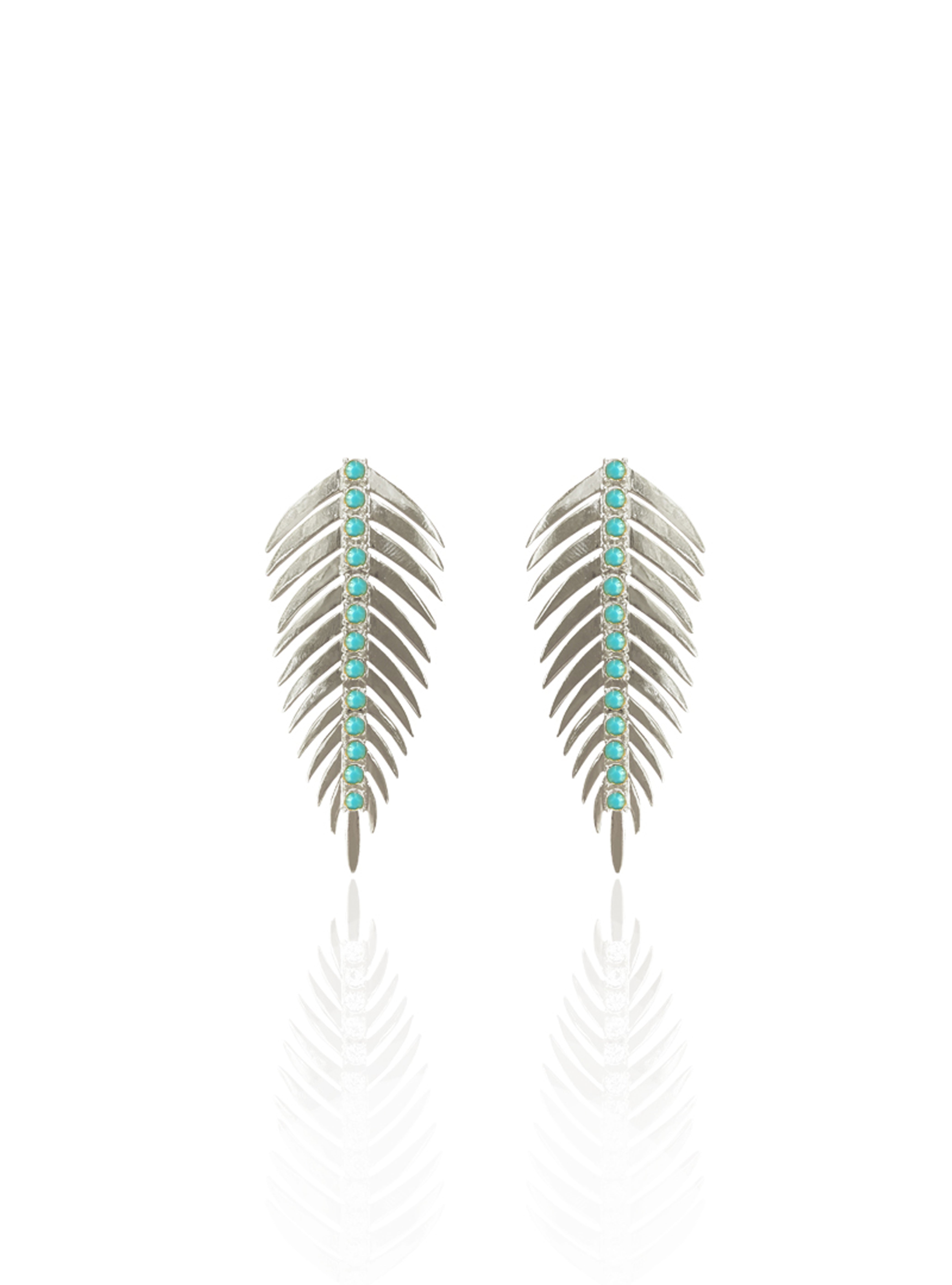 MINI ELLISE EARRINGS SILVER TURQUOISE