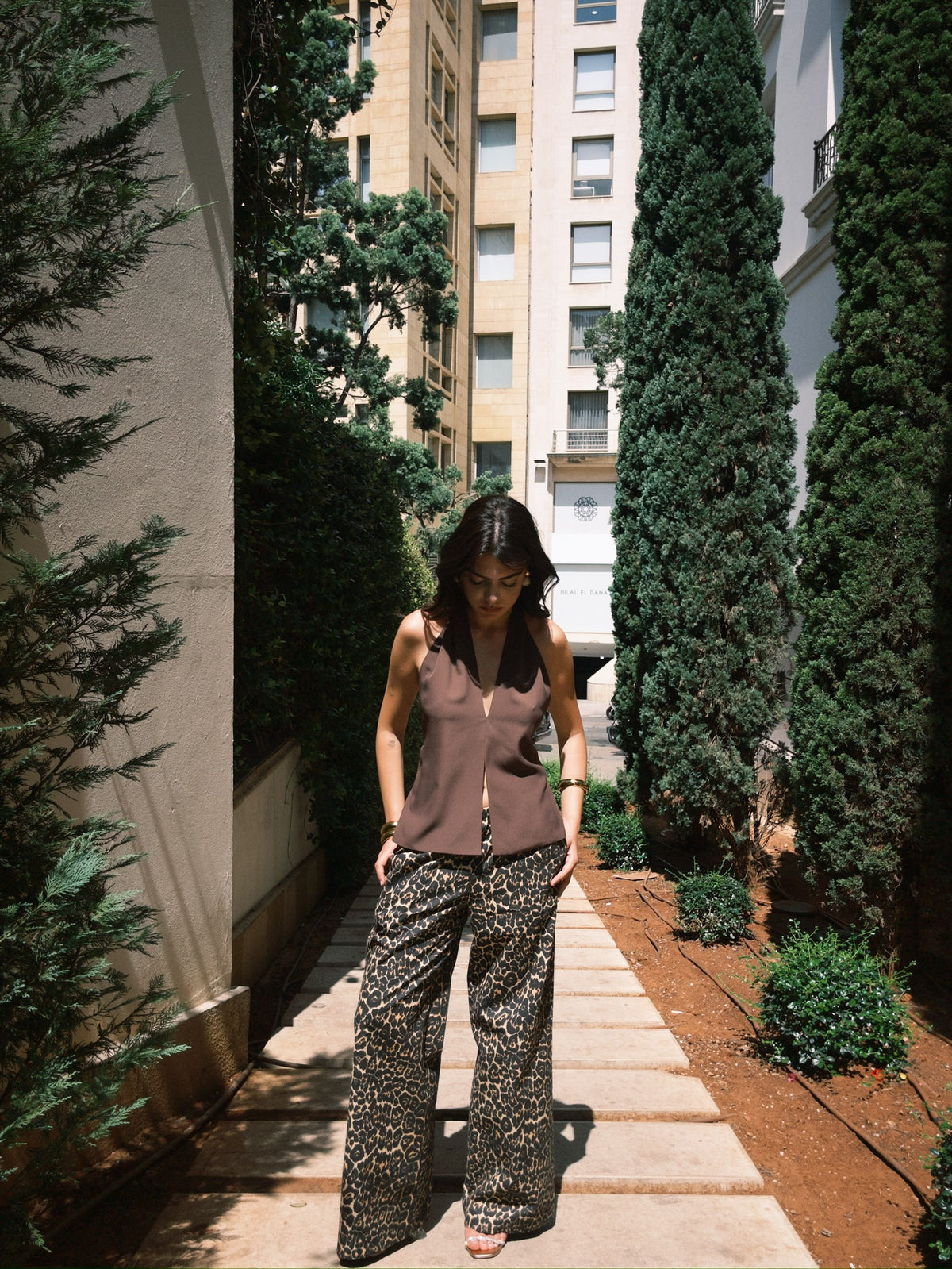 LUNE PANTS COTTON IMPRIME LEOPARD