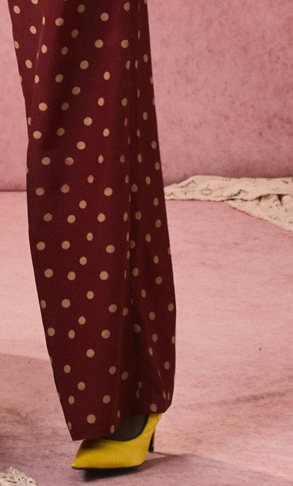 LUNE PANTS POLKADOT RED/WHITE